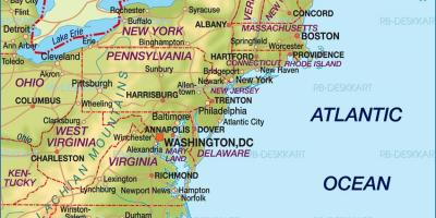 Boston sur la carte des états-unis