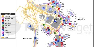 Carte de l'aéroport de Boston