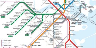 MBTA carte de la ligne rouge
