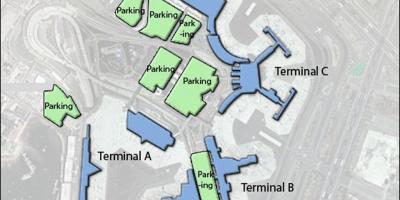 Carte de l'aéroport de Boston Logan