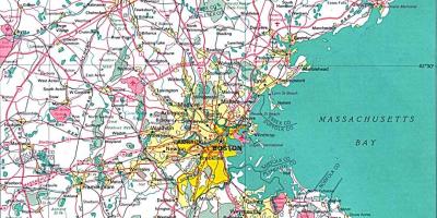 Carte de la région de Boston