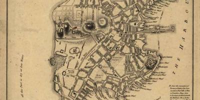 Carte de la ville historique de Boston