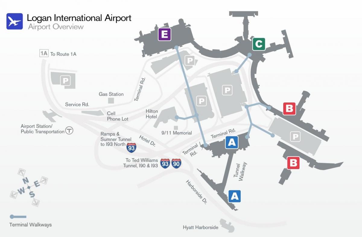 carte de Logan airport terminal b