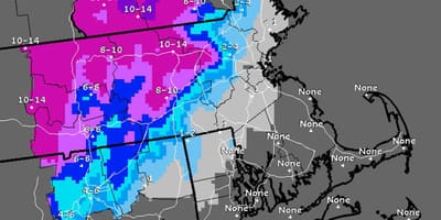 Carte météo Boston
