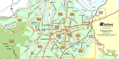 La carte de Boston, dans le comté de