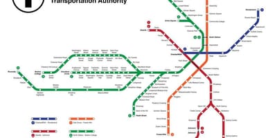Métro de Boston carte